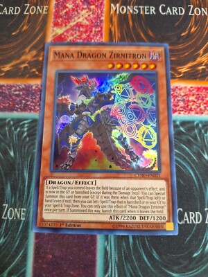 Yu-Gi-Oh! Mana Dragon Zirnitron CYHO-EN021 Super Rare 1st Edition Near Mint-image
