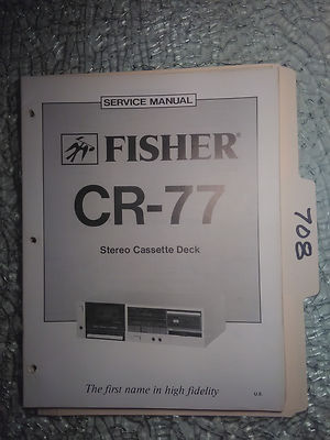 Fisher cr-77 service manual original repair book stereo tape cassette player-image