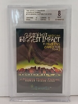 1998 GODZILLA Movie SUPERVUE PROMOS Card P1B SP/25 BECKETT 8 Bgs Small 10 Center-image