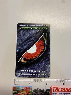 Collectable Godzilla Phone Card from 1998 Movie with Matthew Brodrick-image
