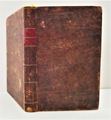 1825 antique PHARMACOLOGIA MATERIA MEDICAL leather quack medicine v2 A-Z rowell-image