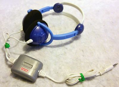 VERY RARE VINTAGE FISHER PRICE - Child Toy Stereo Headphones Earphones-image