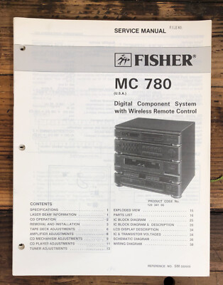 Fisher MC-780 Stereo  Service Manual *Original*-image