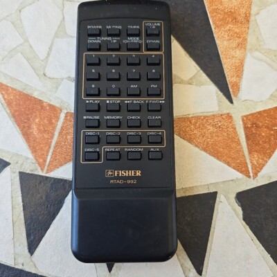 Genuine Fisher RTAD-992 Hi Fi Stereo Component System Remote Control Black-image