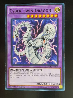 Cyber Twin Dragon LEDD-ENB26 Common 1st Edition Yugioh Card-image
