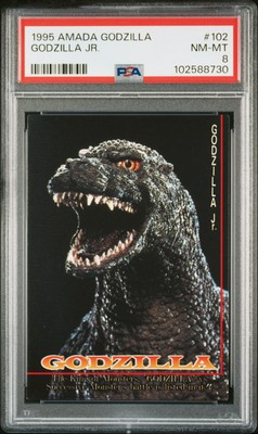 1995 AMADA GODZILLA #102 GODZILLA JR. PSA 8-image