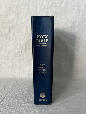 Holy Bible Concordance New Scofield Edition Reference Edition Oxford 1967 Blue -image