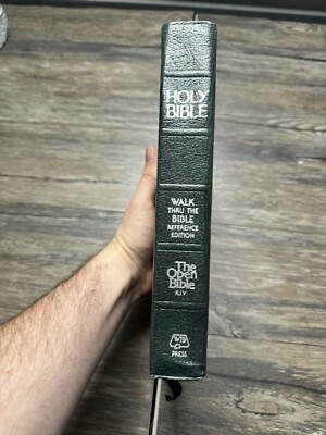 OPEN BIBLE Walk Thru the Bible Reference Edition KJV Genuine Leather-image