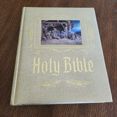 Vintage Holy Bible Reference Edition Red Letter Illustrated Hertel 1969 KJ -image