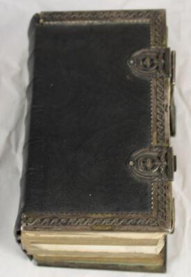 A20/ Holy Scripture, Old and New Testament - Leather with Silver from 1780 /S40-image