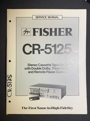 Fisher CR-5125 Service Manual Stereo Cassette Tape Deck Pause Control Original-image