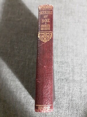 Sketches By Boz(Charles Dickens), Old, No Date, Flexible Leather, Illustrated,G-image