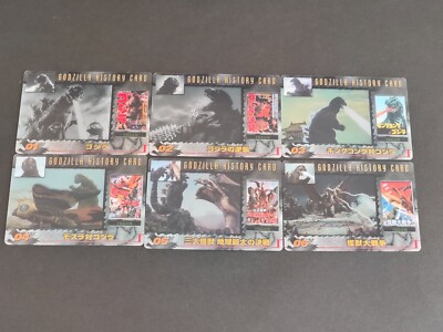 Godzilla History Card Wafer MORINAGA 01 02 03 04 05 06 Mothra Ghidorah eb39-image