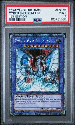 2024 YU-GI-OH! RA03-QUARTER CENTURY BONANZA 1ST EDITION CYBER END DRAGON PSA 9-image