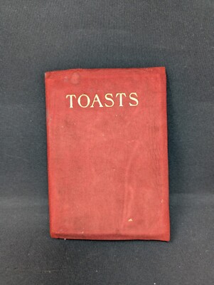 FROM 1903! Toasts, A Book of Quotes and Sayings E.C. Lewis LEATHER Antique-image