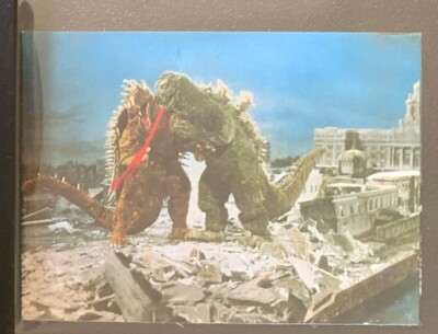 1973 vintage GODZILLA Amada Toho kaiju Card Japanese Anguirus #52-image
