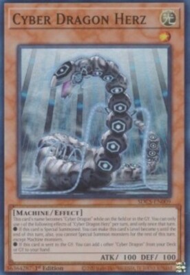 Yugioh-Cyber Dragon Herz-Super Rare-1st Edition-SDCS EN009 (LP)-image