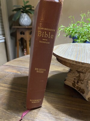 1964 Thompson Chain Reference Bible KJV Kirkbride Bible Leather Red Letter *READ-image