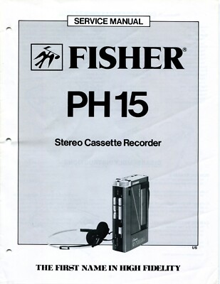 Vintage Fisher Service Manual Stereo Cassette Recorder PH-15-image