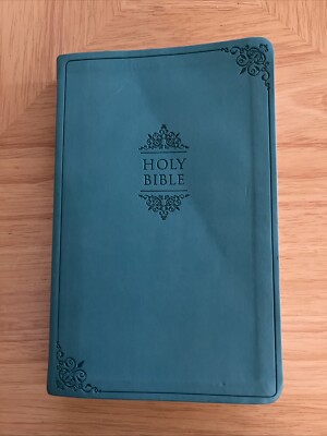 Holy Bible NKJV Red Letter Thomas Nelson Teal Soft-image