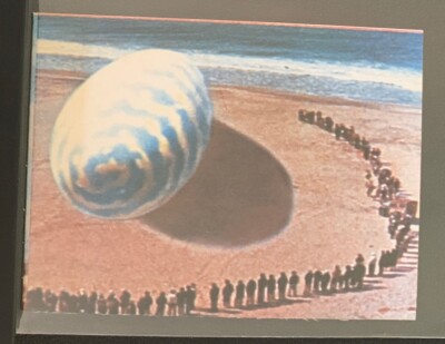 1973 vintage GODZILLA Amada Toho kaiju Card Japanese Mothra Egg Heisei Larva #1c-image