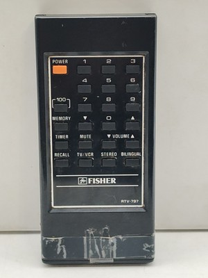 Original-Genuine-Fisher Remote Control-Model RTV-797-Stereo/TV/VCR-TESTED-image