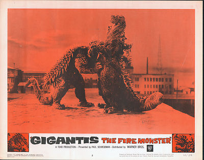 GODZILLA RAIDS AGAIN/GIGANTIS THE FIRE MONSTER orig 1959 lobby card poster #2-image