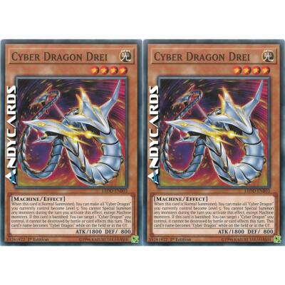 2x CYBER DRAGON THREE • (Cyber Drago Three) • Common • LEDD ENB03 • 1Ed • Yugioh!-image