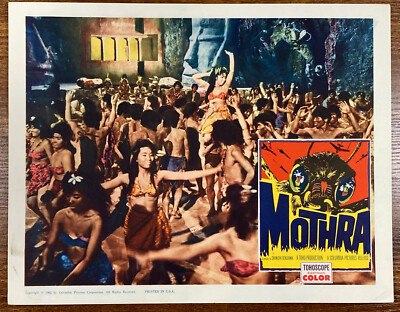 MOTHRA Original Movie Lobby Card Poster 1961 Toho Kaiju Monster Sci-Fi Godzilla-image