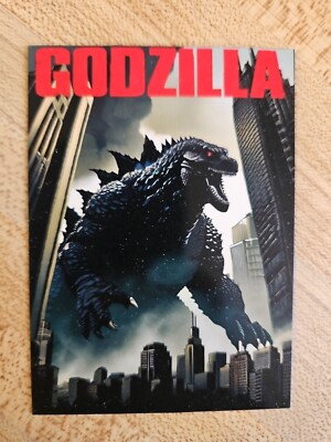 Caricatures Of Horror Custom Card - Godzilla-image
