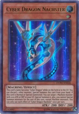 1x (LP) Cyber Dragon Nachster - DUPO-EN036 - Ultra Rare - Unlimited Edition  YuG-image