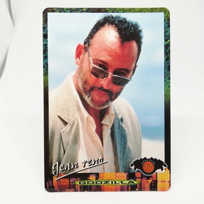 Jean Reno No.17 Godzilla Hollywood movie Card Japan 1998 BANDAI MADE in JAPAN-image