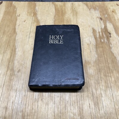 Holy Bible KJV King James Giant Print Center Column Gold Leaf Thinline Leather-image