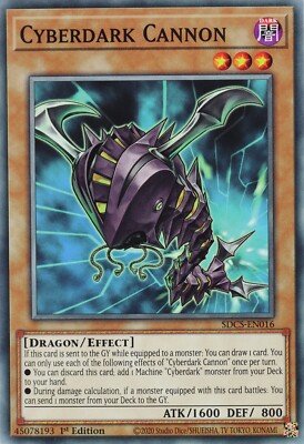 YuGiOh Cyberdark Cannon SDCS-EN016 Common 1st Edition-image