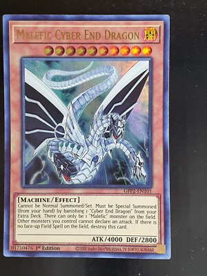 Malefic Cyber End Dragon GFP2-EN101 Ultra Rare 1st Edition Yugioh Card-image