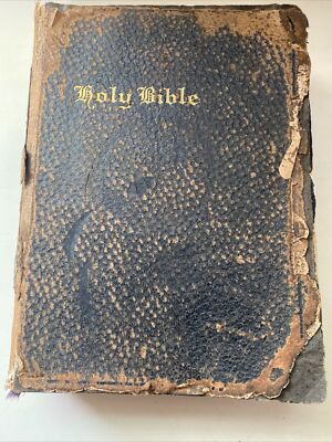 Vintage Family Holy Bible Self Pronouncing Concordance Southwestern Co 1934-image