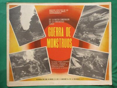 GUERRA DE MONSTRUOS Sci-FI MONSTERS No Godzilla SPANISH MEXICAN LOBBY CARD-image