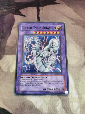 Yugioh - Cyber Twin Dragon CRV-EN035 MP Unlimited Super Rare-image