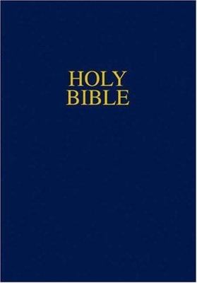 The Holy Bible NIV Giant Print Reference Navy Imitation Leather- Walmart-image