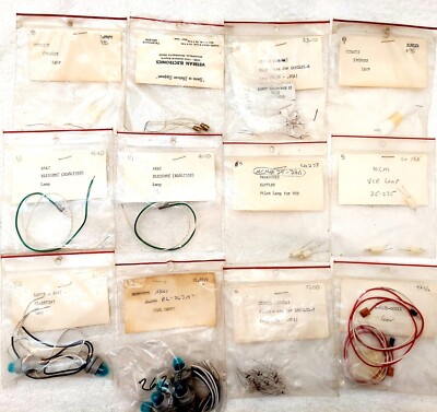 Vintage Stereo Receiver - Tape Deck - VCR - Lamps Lights NOS Lot Of 12 Packages-image