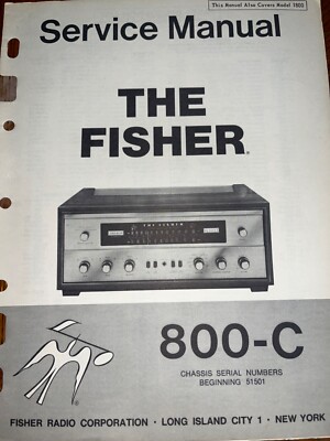 Fisher 800-C Service Manual AM-FM Receiver Stereo System Original 51501-image
