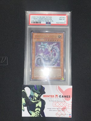 Yugioh YuGiOh! PSA 7 Cyber Laser Dragon 1st Edition Ultimate Rare SOI-EN007 -image