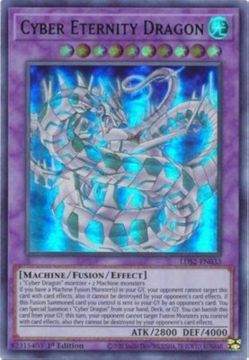 Cyber Eternity Dragon - LDS2-EN033 - GREEN Ultra Rare - 1st Edition Yugioh-image