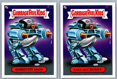 Robocop ED-209 Enforcement Droid Garbage Pail Kids 80s Movie Spoof 2 Card Set-image