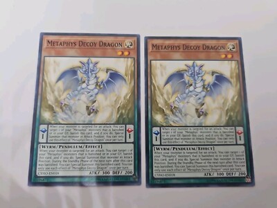 2x  METAPHYS DECOY DRAGON  UNLIMITED  CYHO-EN018  COMMON YUGIOH NM-image
