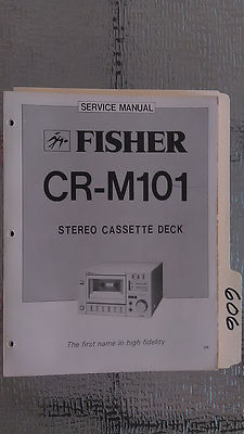 Fisher cr-m101 service manual original repair book stereo tape deck player-image