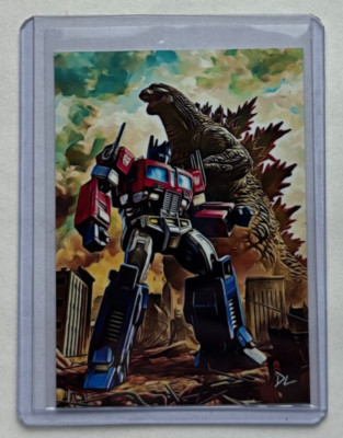 Optimus Prime Vs. Godzilla Limited Artist Signed 