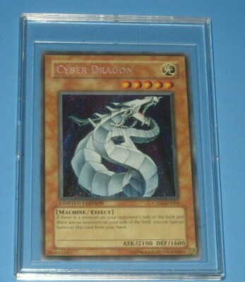 1996 YU-GI-OH 1ST EDITION SUPER RARE LIMITED EDITION  HOLO CYBER DRAGON MINT+-image