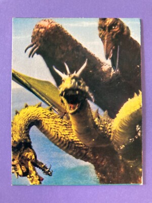 Rodan Godzilla 72 Large monster Card TOHO retro Japanese Vintage Morinaga-image