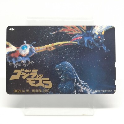 Godzilla VS Mothra 1992 Godzilla Telephone Card TOHO EIGA NTT Japan No.19-image